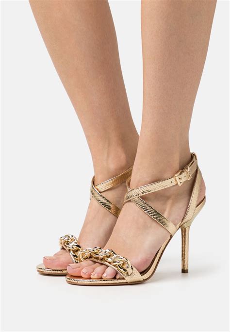 michael kors block heel sandals gold|Michael Kors boots high heel.